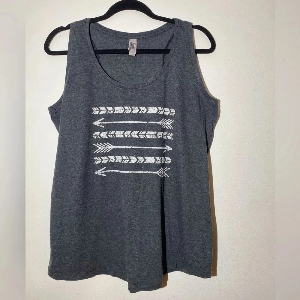Sleeveless Top with Arrow Design